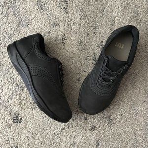 SAS Walk Easy Nero Sneakers Shoes Black size 9.5W Wide Tripad Comfort